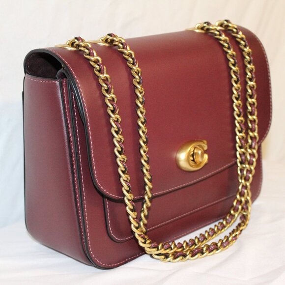 COACH Madison Shoulder Bag in Wine 5211 - Picture 5 of 9